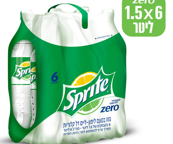 ספרייט זירו מארז שישייה 1.5 ליטר