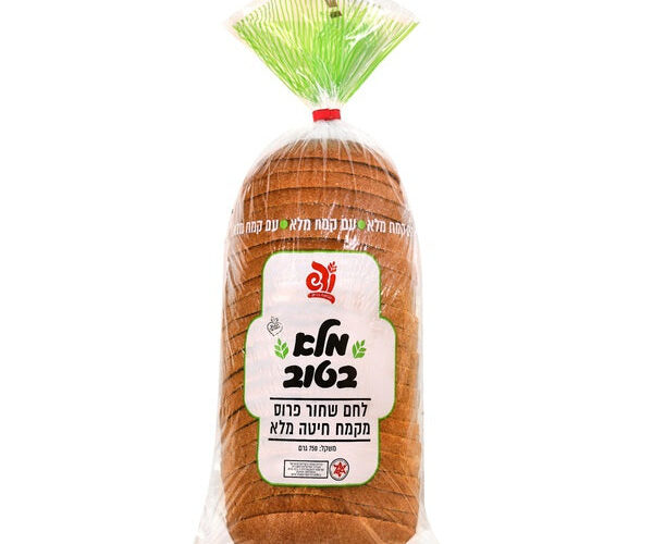 ודש | לחם שחור קמח מלא פרוס