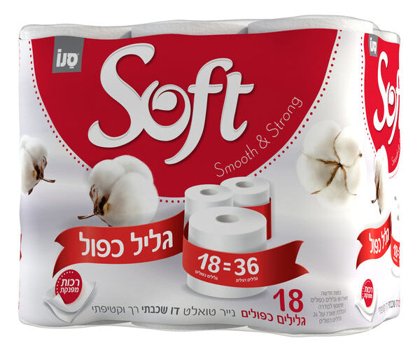 סנו סופט | ג'מבו – נייר טואלט דו שכבתי בגליל כפול