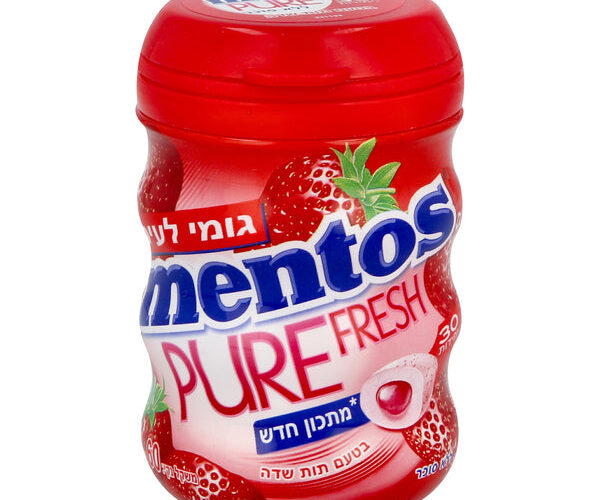מנטוס | מסטיק ללא סוכר בטעם תות