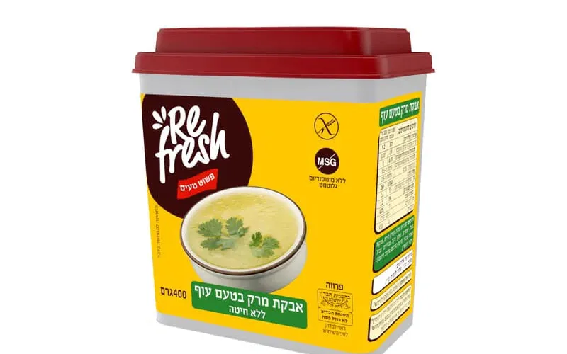 ריפרש | אבקת מרק בטעם עוף ללא גלוטן וללא מונוסדיום