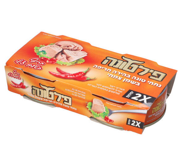 פילטונה | נתחי טונה בהירה חריפה בשמן צמחי