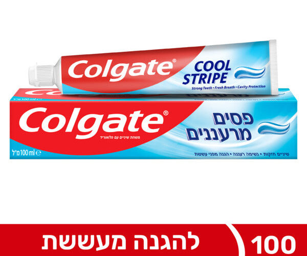 קולגייט | משחת שיניים פסים מרעננים וג'ל להגנה מפני עששת