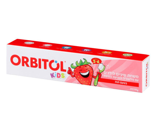 אורביטול | משחת שיניים לילדים בטעם תות