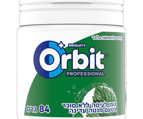 אורביט | מסטיק אריזה מוגדלת בטעם מנטה עדינה ללא סוכר