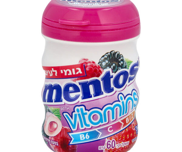 מנטוס | מסטיק ויטמין ללא סוכר בטעם פירות יער