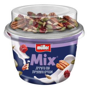 מולר | מיקס יוגורט עם גרעינים, אגוזים וחמוציות
