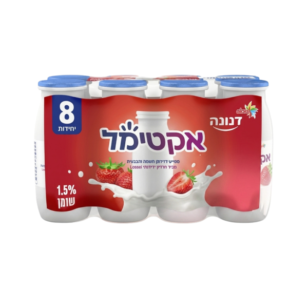 שטראוס | מארז 8 יחידות אקטימל בטעם תות