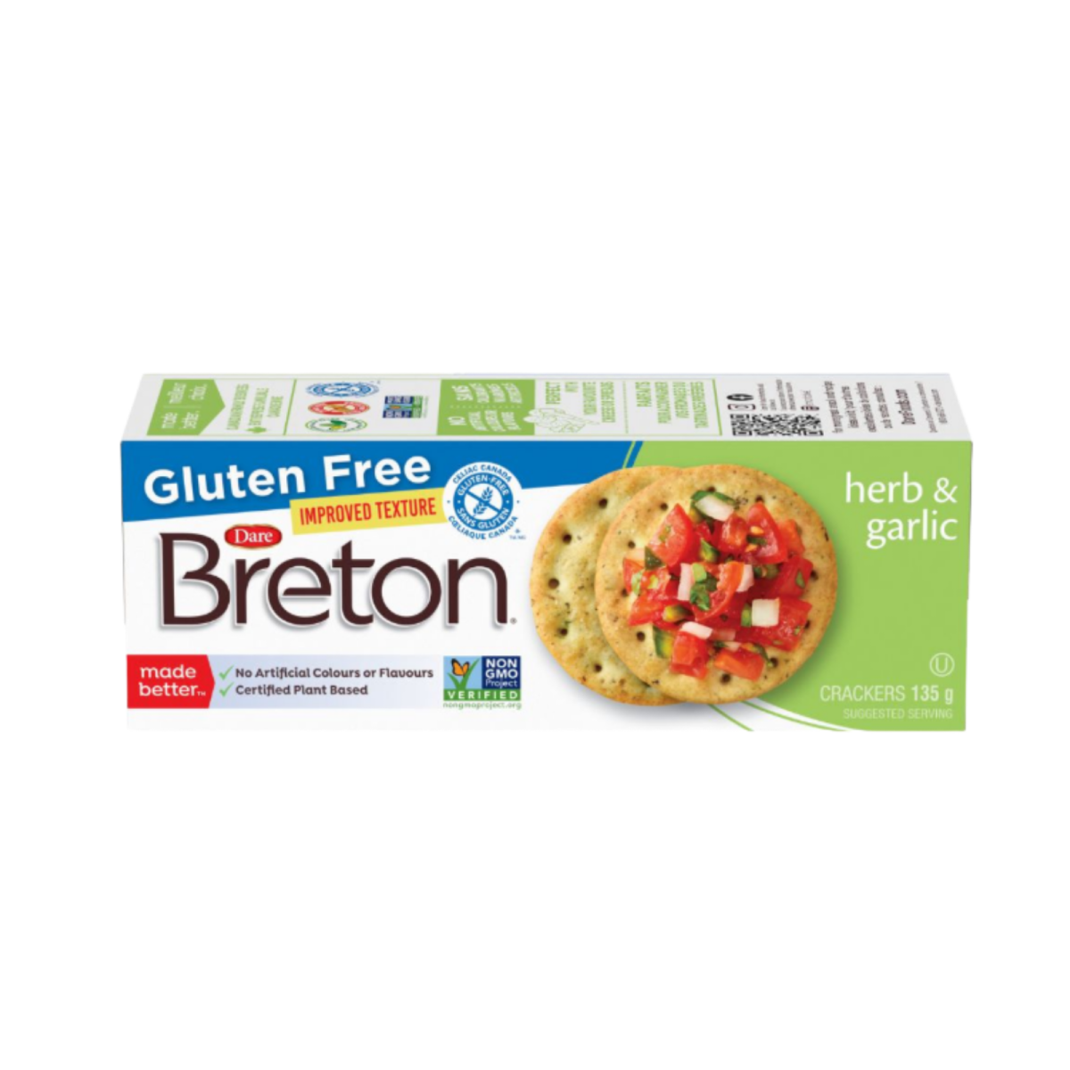 Breton | קרקר עם שום ועשבי תיבול ללא גלוטן