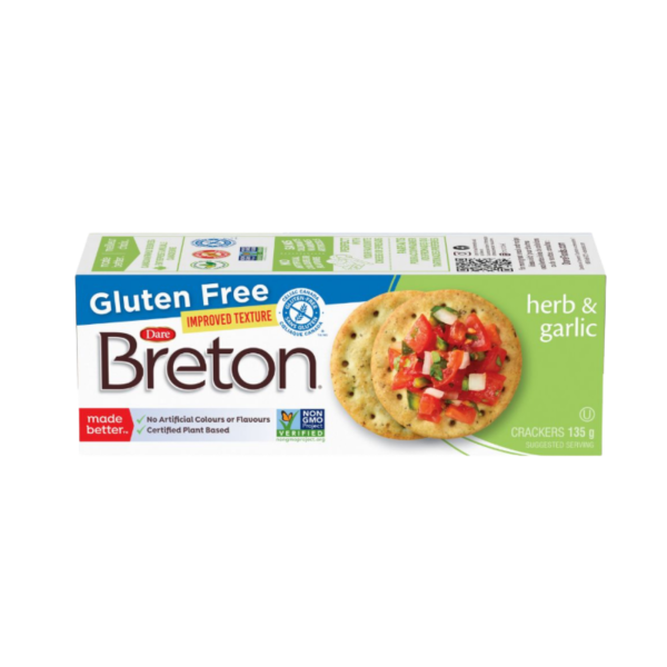 Breton | קרקר עם שום ועשבי תיבול ללא גלוטן